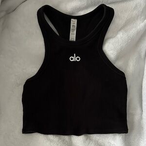 ALO Yoga Black Aspire crop tank